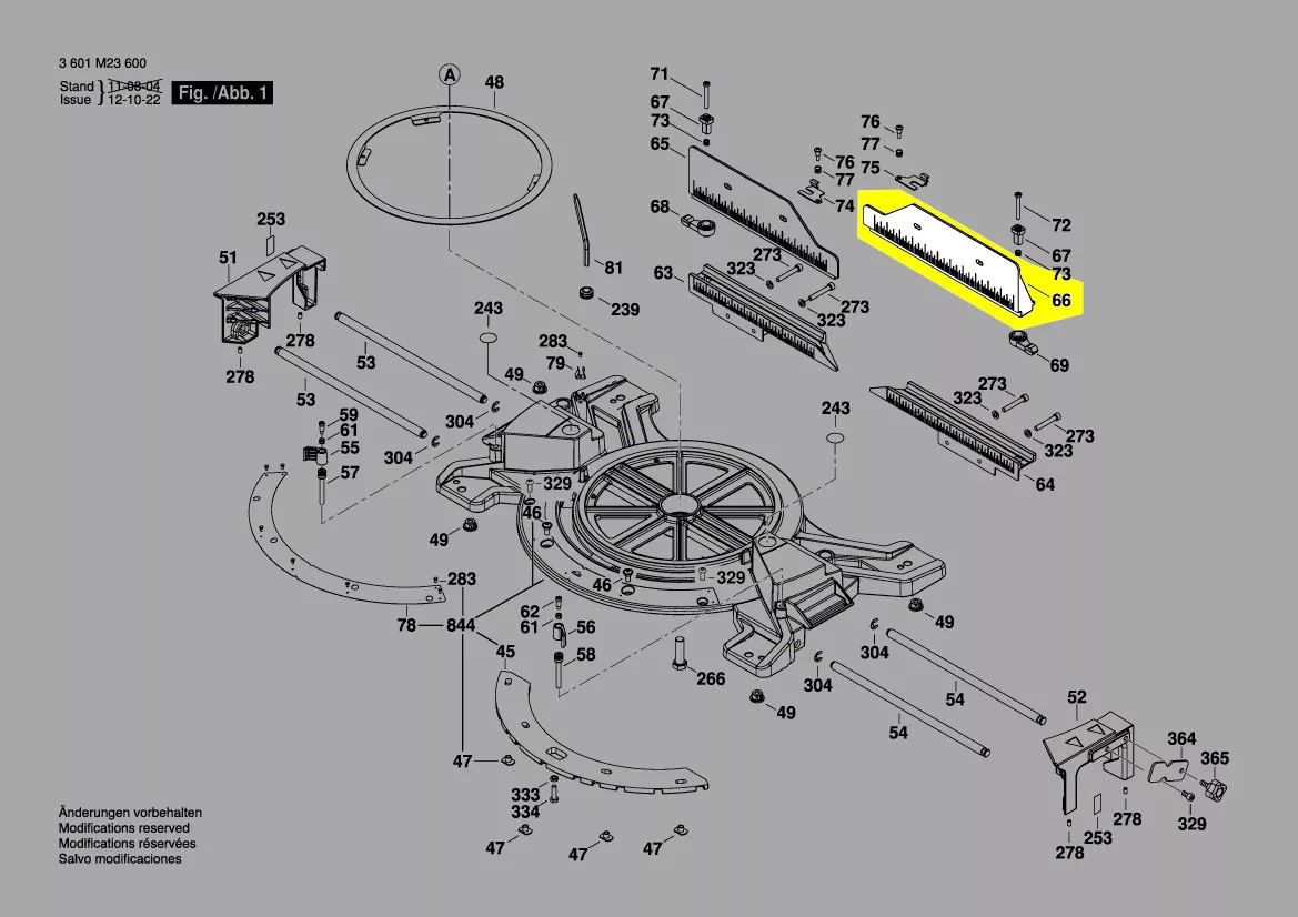 Butée parallèle réf. 1 609 B02 104 Bosch